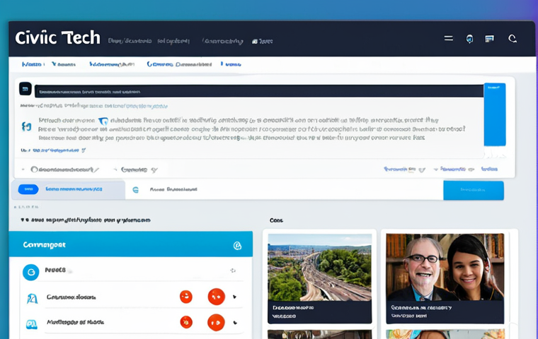 **
A user-friendly civic tech platform interface with intuitive design, accessibility features (text resizing, voice support), engaging content (infographics, videos), and communication tools (comments, discussion boards) to maximize citizen participation in policy decisions.
**